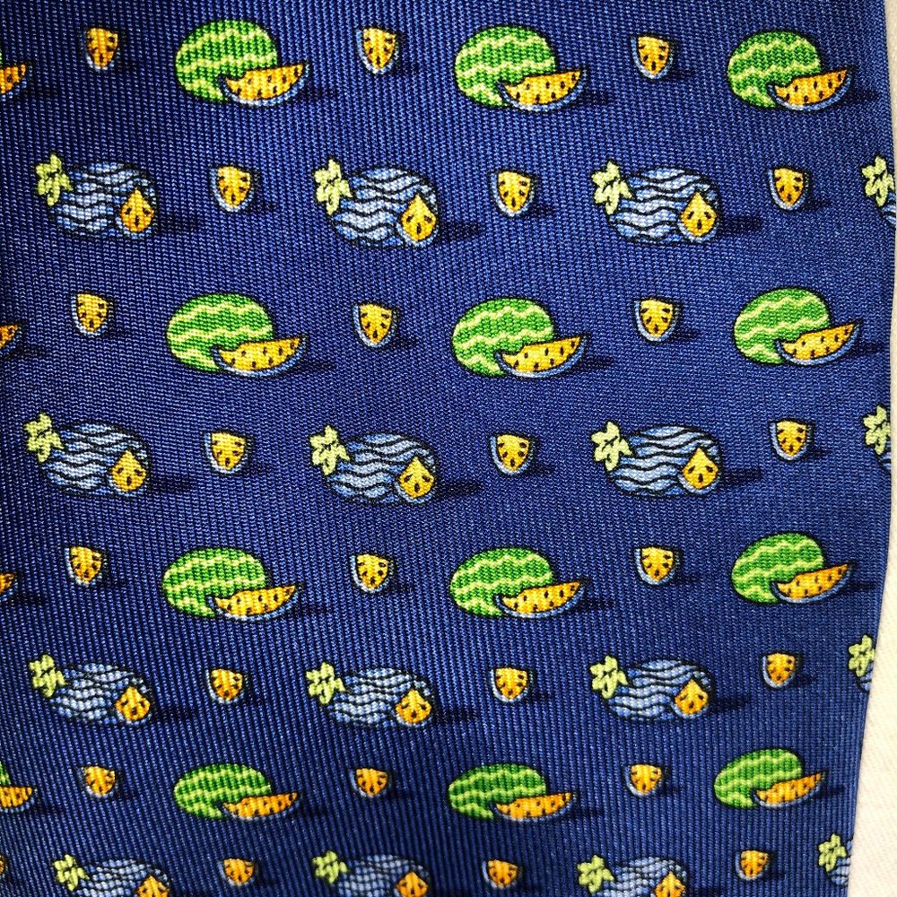 Salvatore Ferragamo Tie - Blue Watermelon Design